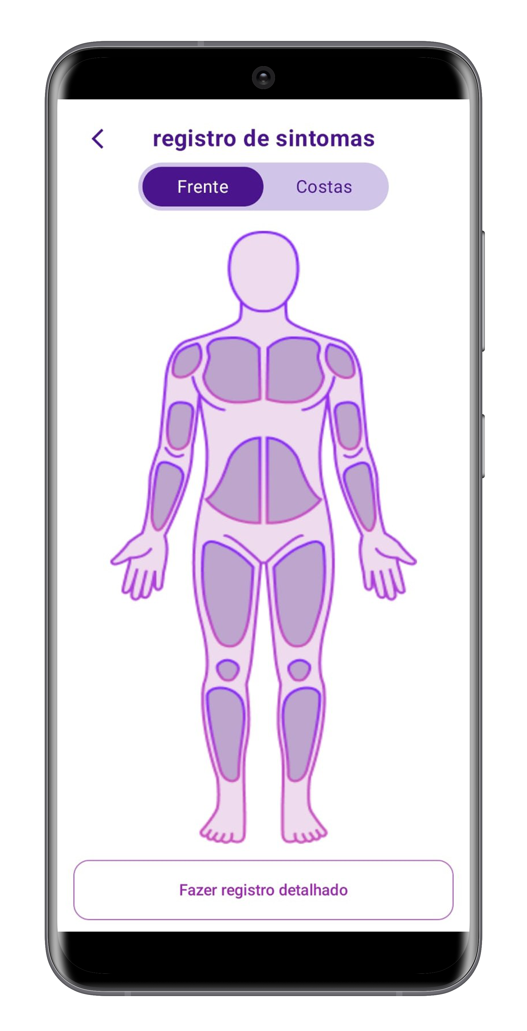 Mapa corporal do FibroSense